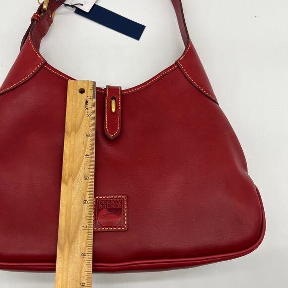 Dooney & Bourke Handbags Florentine Leather Crescent Hobo Bags Red - Picture 3 of 16